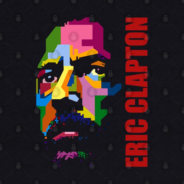 Eric clapton in Pop Art by Mulyadi Walet